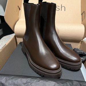 Bash Paris Coda Chelsea Boots Size 37 Dark Brown NWT